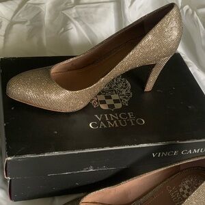 Vince Camuto Glittering Gold Heels